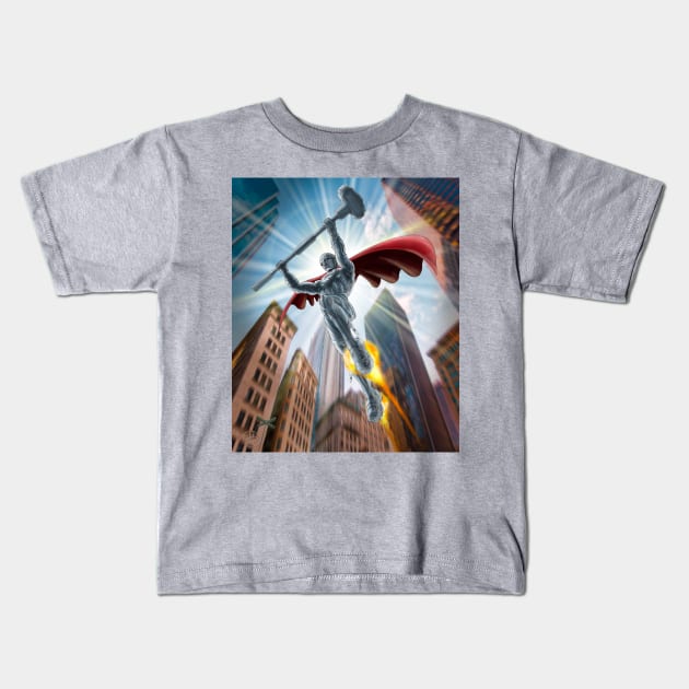 STEEL Kids T-Shirt by CrazyPencilComics